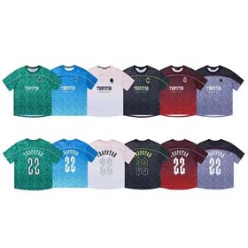 Trapstar Basketball Uniform Fußball Uniform Sport Paar kurzärmeliges T-Shirt-1079  