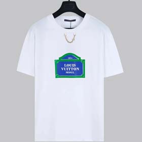 Louis Vuitton LV Rundhalspullover gedrucktes kurzärmeliges Herren-T-Shirt (15 Stile) -1817  