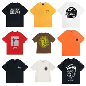 STU kurzärmeliges Logo runder Ausschnitt halbarmeliges lockeres Paar T-Shirt-1854  