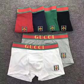 GUCCl Männer Mode Solid Color Hosen Boxer Hosen 3pcs-2375  