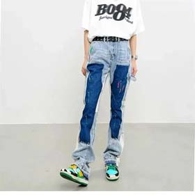 GALLERIE DEPT Demin Jugendliche trendy gewaschen Stress Patchwork Jeans-2453  