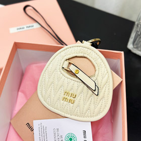 MIIUMIU Brief Leder gestickte Tasche hängende Ornamente-3554  