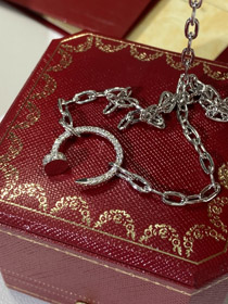 Cartier Diamant Nagel Halskette doppelseitig wearable-3601  