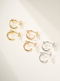 Cartier Nagel Rose Gold Platin Ohrringe-3772  