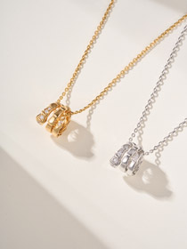 Bulgari Schlange Knochen Schwanz Diamant Halskette-3796  