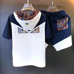 Ralph Lauren Fendi Prada Burberry Schnelltrocknende kurzärmelige Shorts Anzug (40 Stile)-2838  