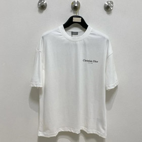 Christian Dior Schriftzug Druck Crew Hals T-Shirt-2841  
