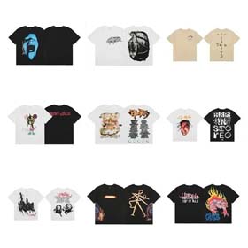 Travis 2025 neue Graffiti kurzärmeliges T-Shirt halbärmelig-1911