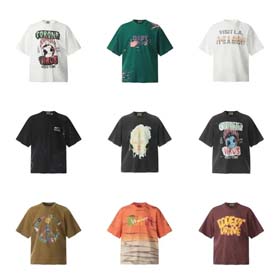 GaIIery Retro Baumwolle Kurzarmel super beliebte Männer und Frauen Paar T-Shirt-1834