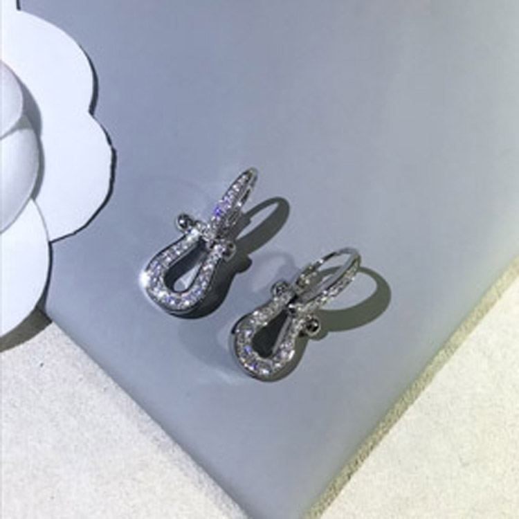Feidan Diamant Pferdeschuh Ohrringe-3526