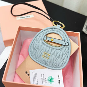 Miumiu Leder gestickte Tasche hängende Ornamente-3533