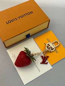 Louis Vuitton LV rot rosa Erdbeere Tasche Dekoration Schlüsselanhänger Anhänger-3583  