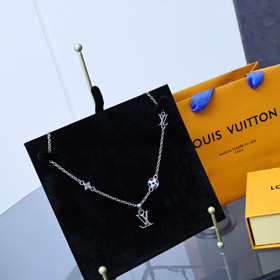 Louis Vuitton LV Anhänger Brief Blume Halskette-3652