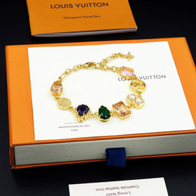 Louis Vuitton LV Metall Blume Perle Diamant Armband-3914