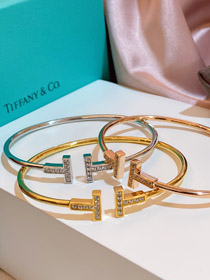 Tiffany Voll Diamant Spule offene Armband-3923