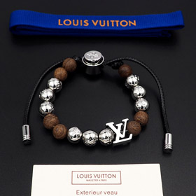 Louis Vuitton LV verstellbares Kabel mit hölzerner Inschrift Schiebeschnalle Perlen-3947 verschmückt