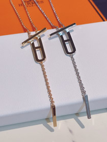 Hermes Schwein Nase diamantfreie Halskette-4002