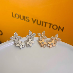 Louis Vuitton LV Voll Diamant Vier-Blätter Kloster Ohrringe-4030