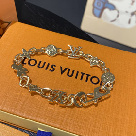 Louis Vuitton LV Metall Buchstaben und Blumen Armband-4057
