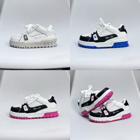 LOUIS VUITTON LV Trainer Leder Runde Zehe Spitze-up Low-Top Kinderschuhe-4084