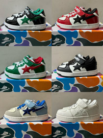 A BATHING BAPE kontrastierende Farbe vielseitige Trend Low-Top Kinder Casual Schuhe-4087